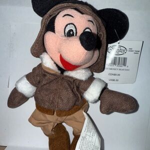 Disney Brown and Black Stuffed Mickey Mouse